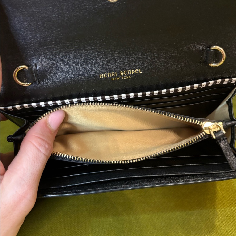 Henri Bendel Black and Gold Wallet - Picture 7 of 10